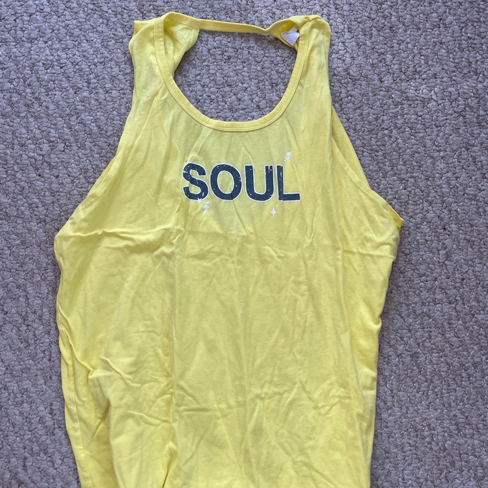 Soul cycle yellow tank top